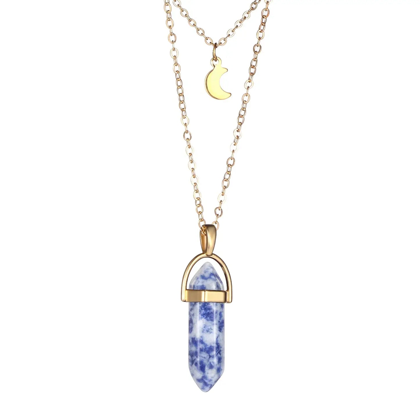 Hexagonal Quartz Pendant Women