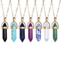 Hexagonal Quartz Pendant Women
