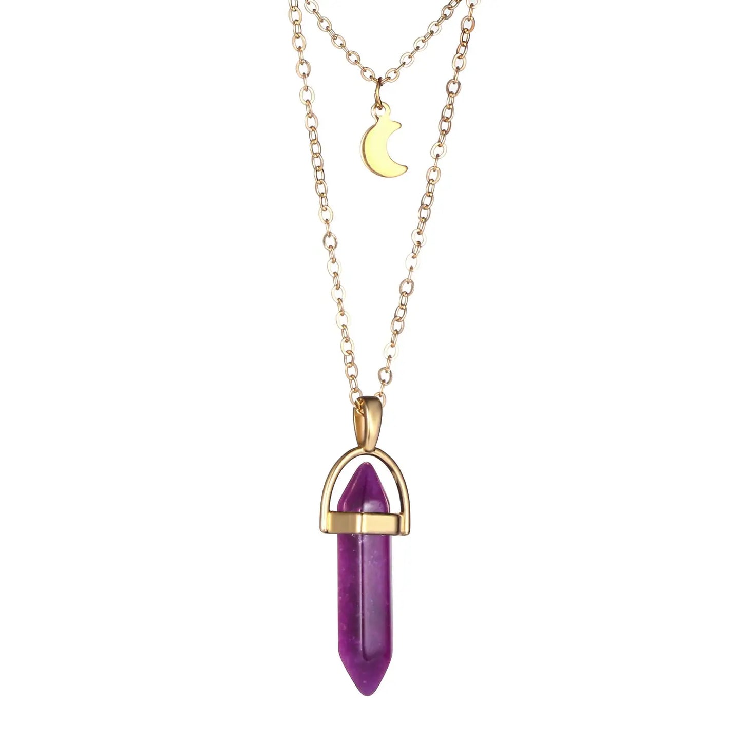 Hexagonal Quartz Pendant Women