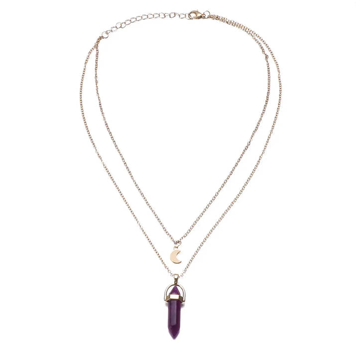 Hexagonal Quartz Pendant Women
