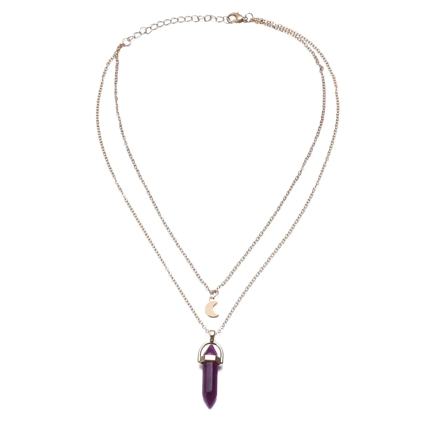 Hexagonal Quartz Pendant Women