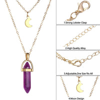 Hexagonal Quartz Pendant Women