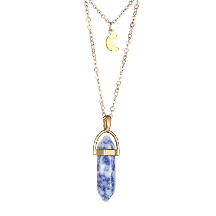 Hexagonal Quartz Pendant Women