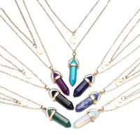Hexagonal Quartz Pendant Women