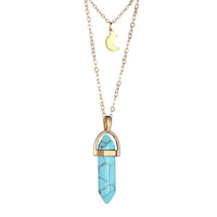 Hexagonal Quartz Pendant Women