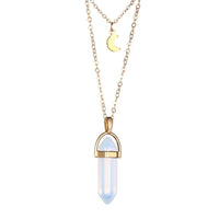 Hexagonal Quartz Pendant Women