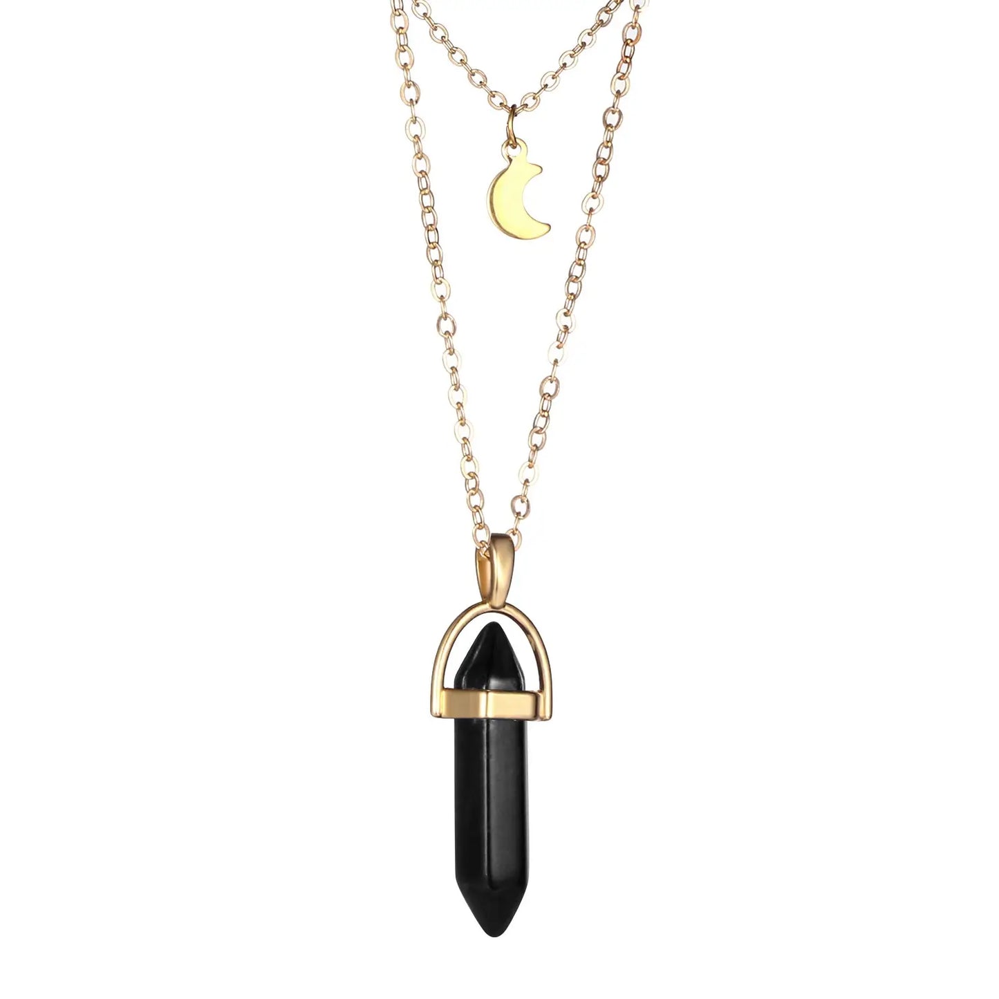 Hexagonal Quartz Pendant Women