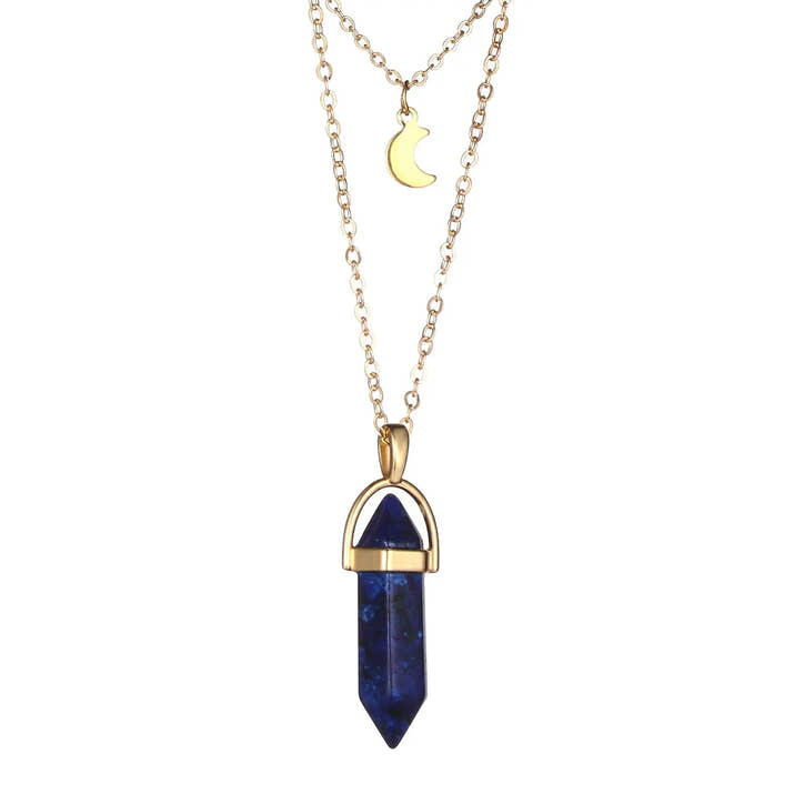 Hexagonal Quartz Pendant Women