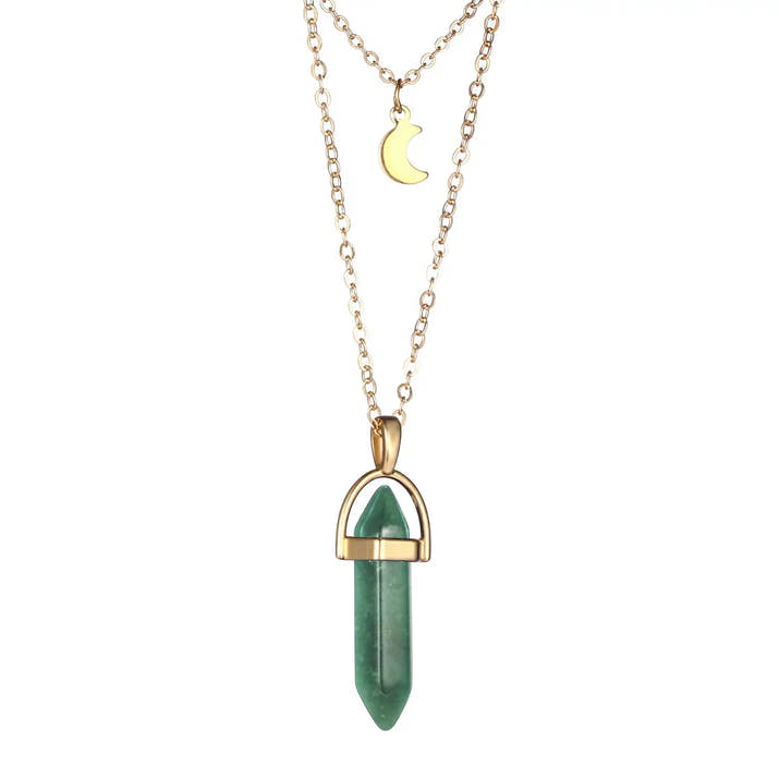 Hexagonal Quartz Pendant Women
