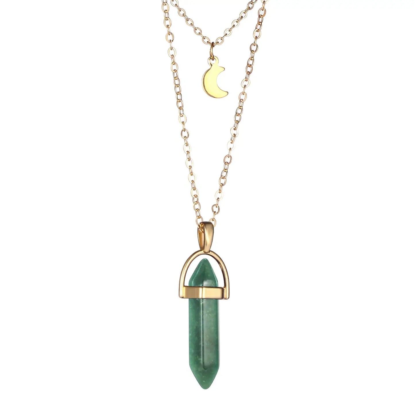 Hexagonal Quartz Pendant Women